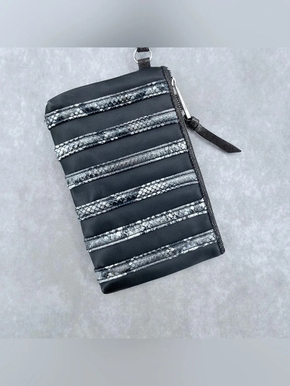 Simply Vera Vera Wang Black and Silver Wristlet Wallet